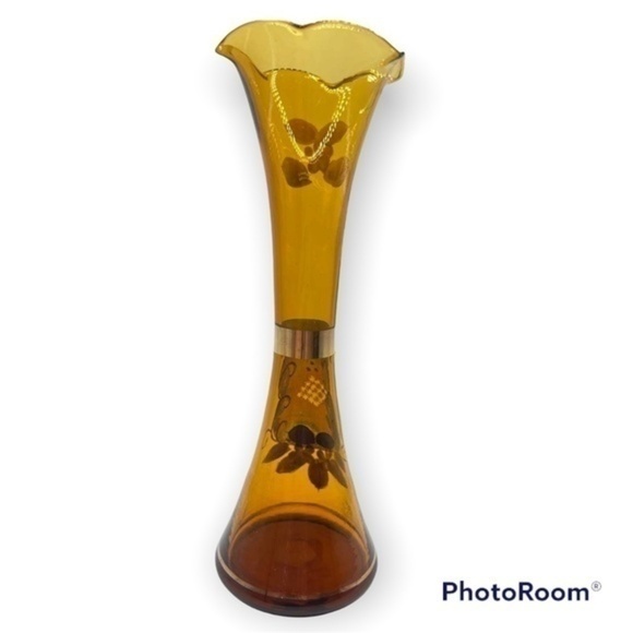 Vintage Bohemian Czech Art Glass Bud Vase - Picture 5 of 6